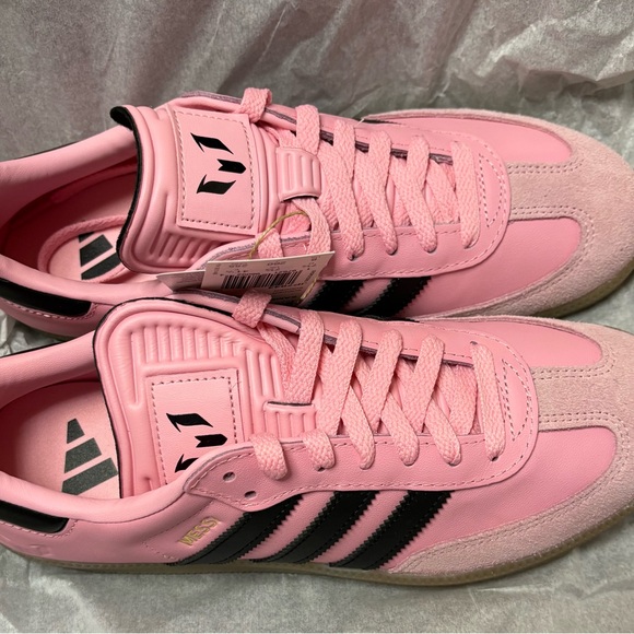 Adidas Samba Messi Pink and Black Sneakers 8m/9w - Picture 2 of 5